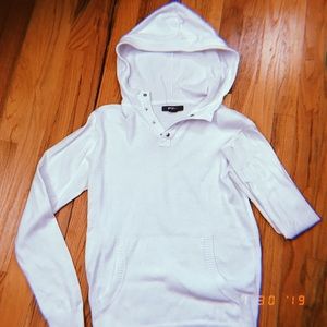 White hooded long sleeve